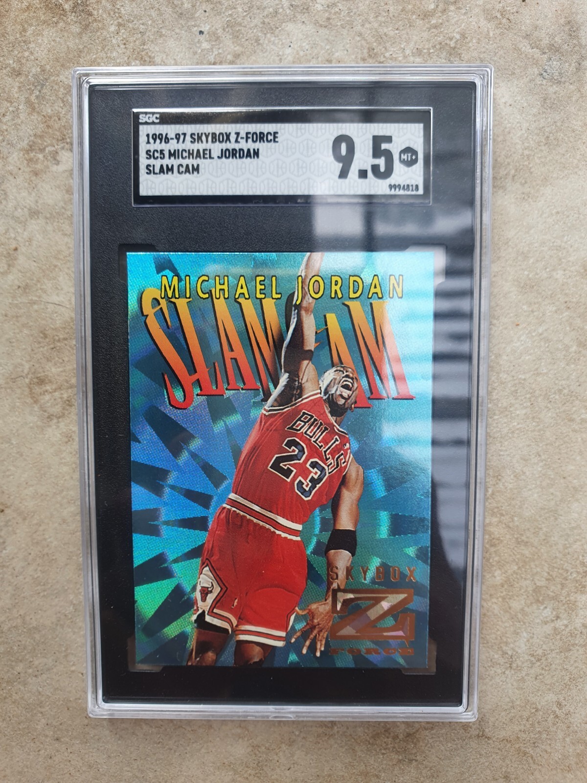 1996 Z-Force #SC5 Michael Jordan Slam Cam SGC 9.5 GEM MINT - POP 1! NONE HIGHER!
