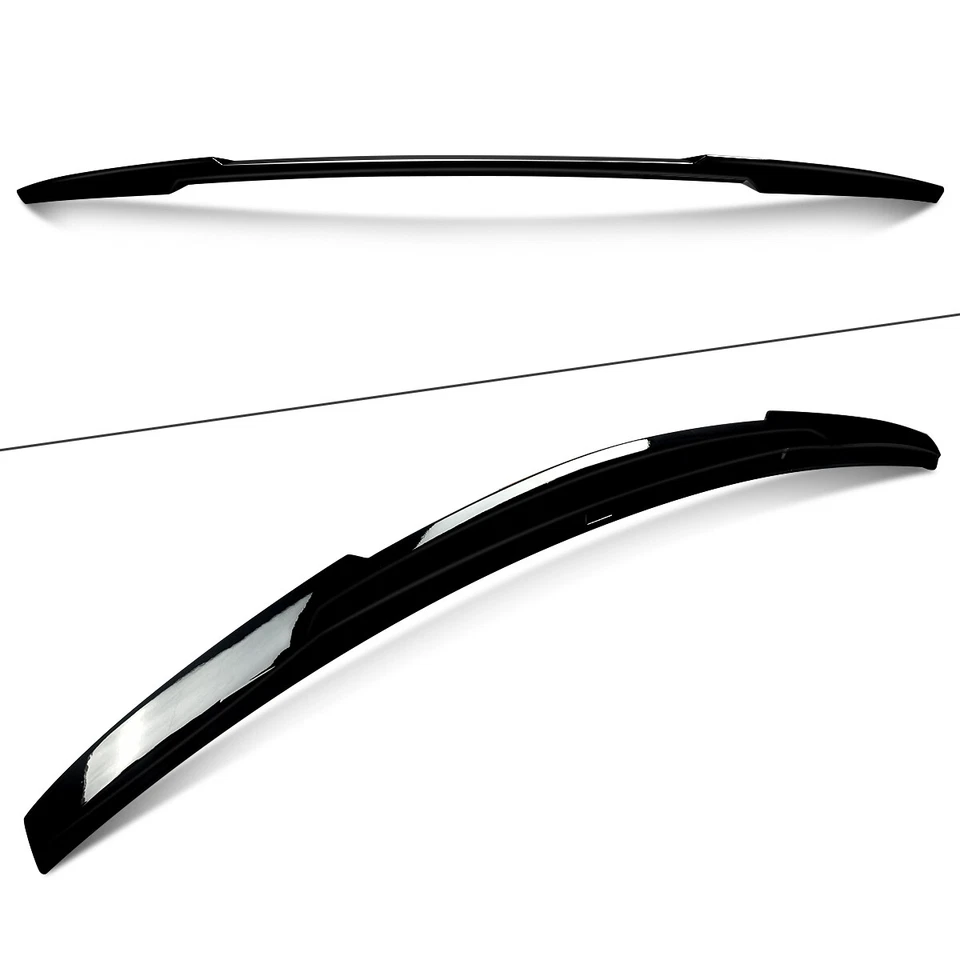 M4/V Style Trunk Spoiler Wing Splitter For 2009-12 Audi A4 B8 S4 RS4 Gloss Black Foto 4 de 4