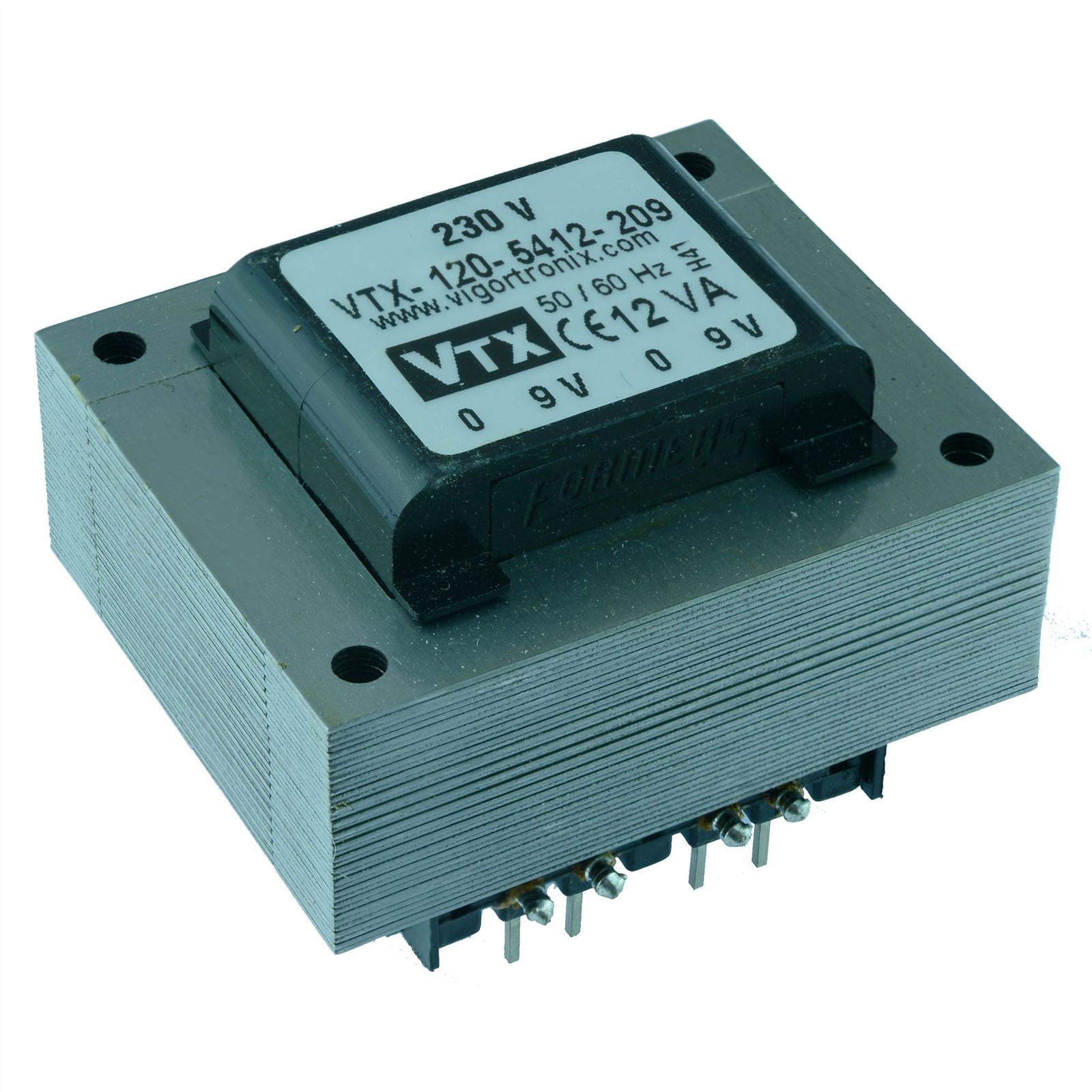 VTX-120-5412-209 PCB Transformer 230V 12VA 9V+9V Vigortronix