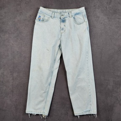 Polar Skate Co 93 Denim Light Wash Jeans Mens 34x32 Relaxed Fit Skatewear