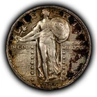 1925 25c Standing Liberty Silver Quarter - Deep Patina - AU - SKU-Z5857