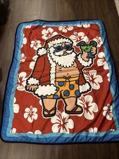 Vacation Santa Throw Blanket 46 X 50