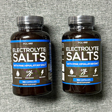 Polyfit Electrolyte Salts Rehydration Capsules, Pink Himalayan Salt, 2x100
