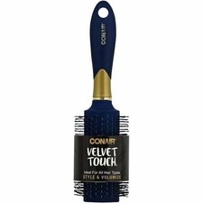Conair Velvet Touch Style Volumize Round Hairbrush, Color Will Vary