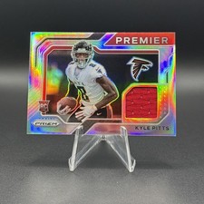 2021 Kyle Pitts Panini Prizm Rookie Premier Jersey Patch Silver Prizm SP RC