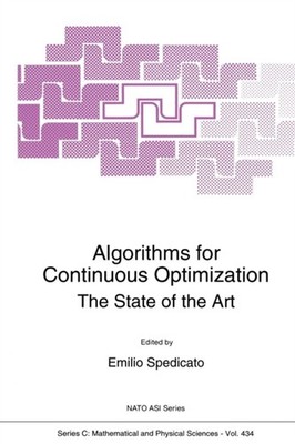 Spedicato - Algorithmen zur kontinuierlichen Optimierung - neues Taschenbuch oder - J555z