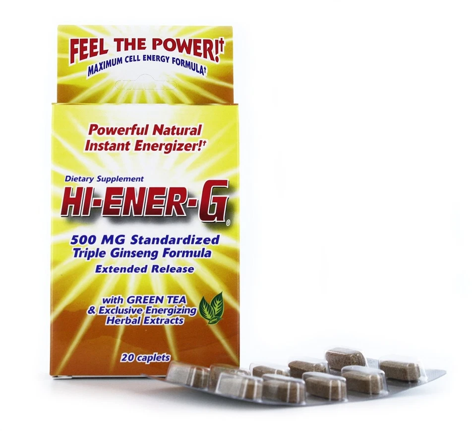 Suplemento energético Hi-EnerG triple ginseng, 500 mg, 20 porciones Foto 2 de 4