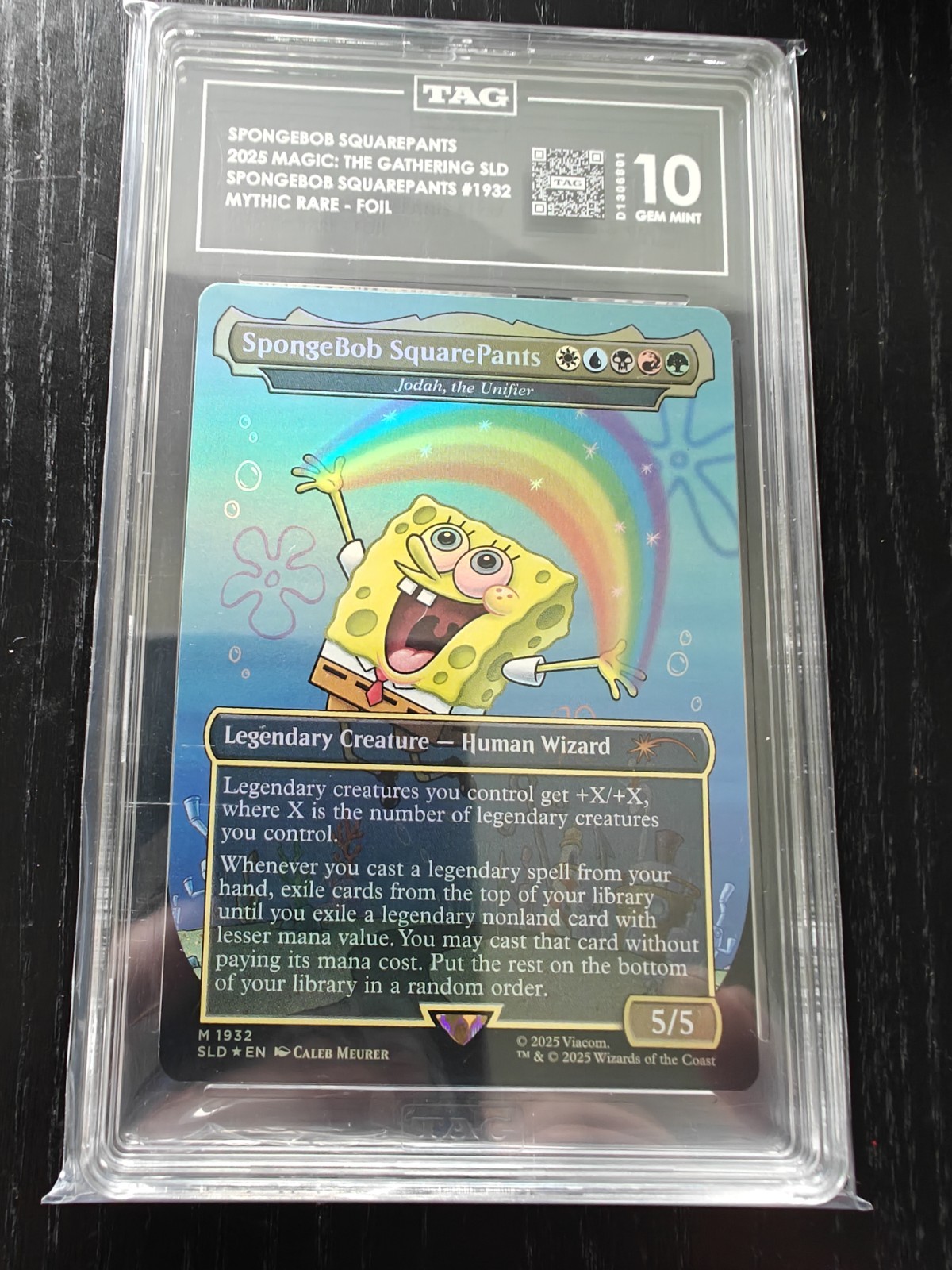 SPONGEBOB SQUAREPANTS 2025 MTG SPONGEBOB SECRET LAIR DROP FOIL #1932 TAG 10