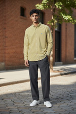 Ralph Lauren Custom Fit Yellow Stripe Long SALE Men's Dress Shirt 17.5 - 37 XL