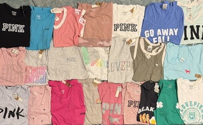 NEW WITH TAGS PINK VICTORIA S Secret clothing mystery Box 4-5 Items Of Clothing