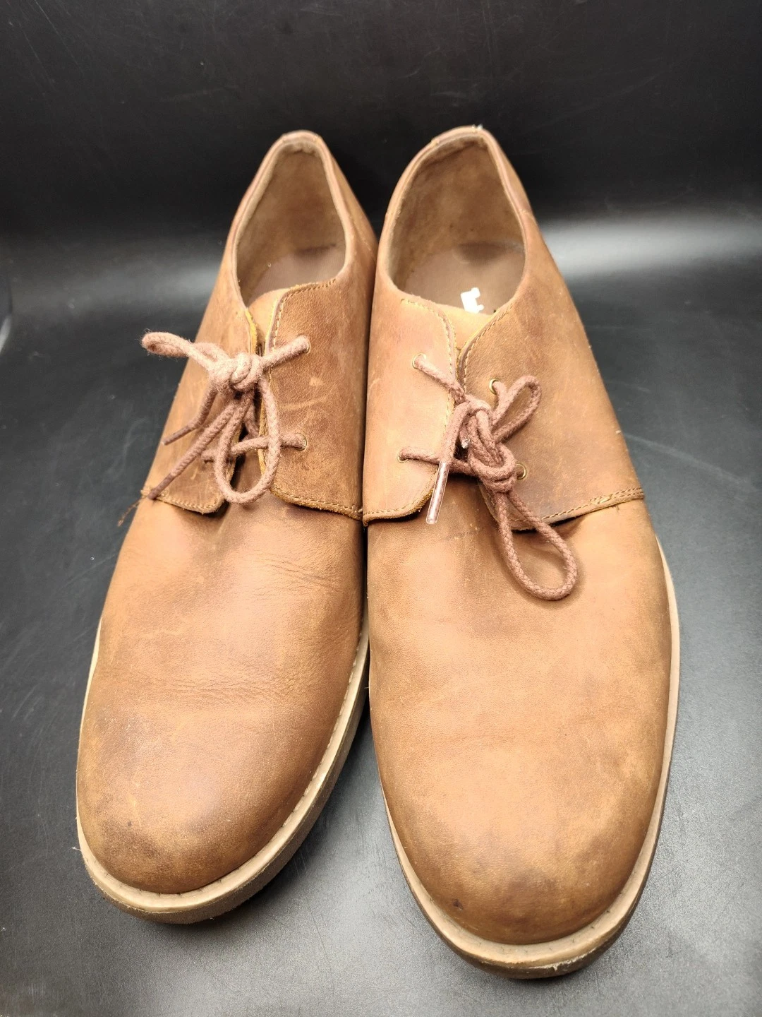 Timberland scarpa stile Oxford pelle nabuk marrone US 12 uomo