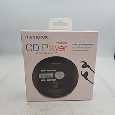 New Memorex Personal CD Player Play Anywhere Wired Earbuds Included MPC600B NIB
