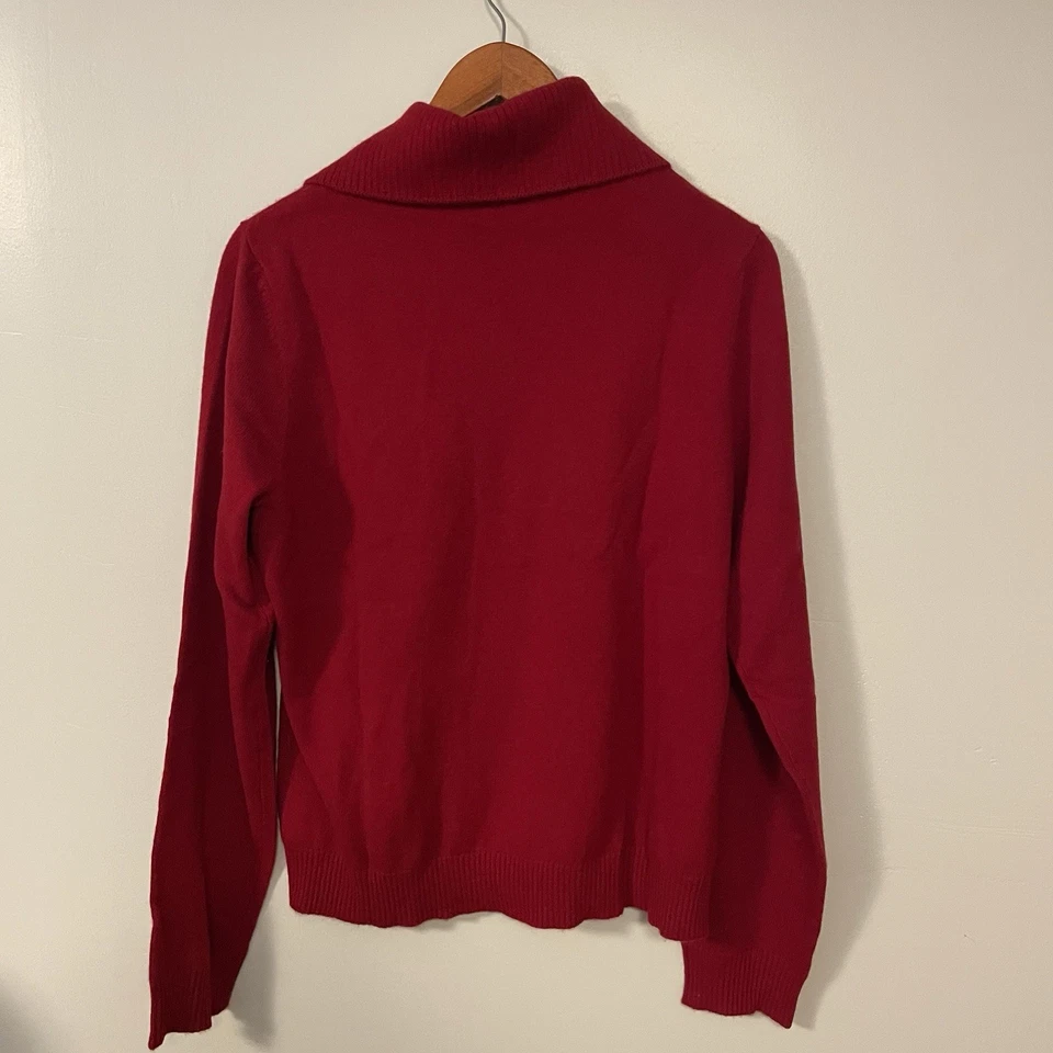 Suéter suéter para mujer Daniel Bishop 100 % cachemir en rojo intenso talla XL Foto 4 de 4