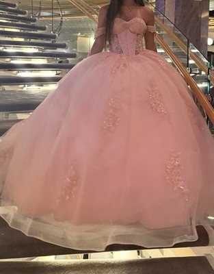 Puffy Tulle Lace Big Bow Ball Gown off shoulder 3D flowers