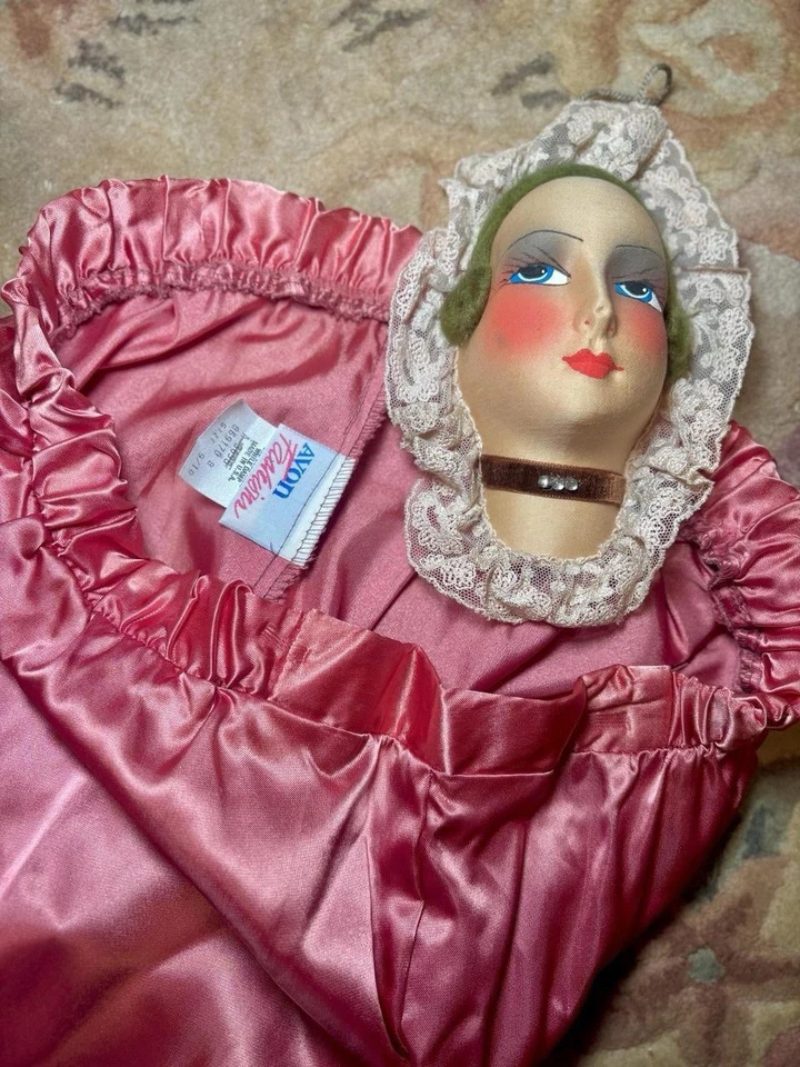 1990s Avon Pink Satin Lounge Pants, 27”-32” W, READ - Image 4 of 4