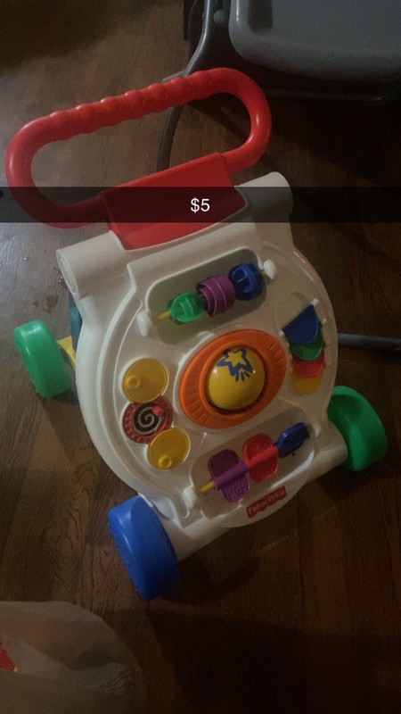 Fisher-Price Baby Push Walker Walking Aid with Activity Panel, Multicolor