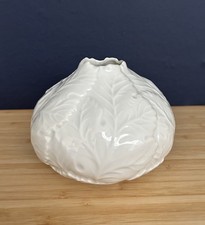 Vase Fürstenberg Porzellan Blattrelief alte Serie Tischvase Blumenvase vintage