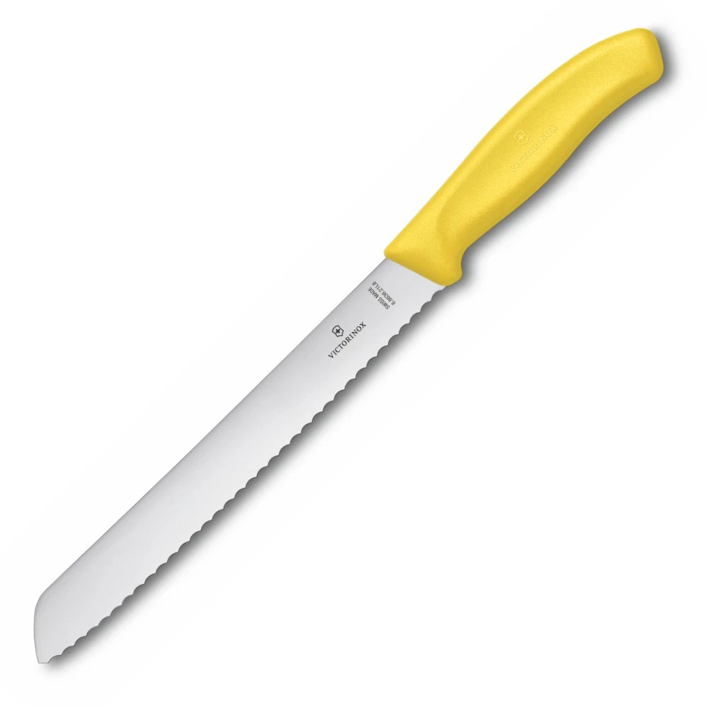 Victorinox Serrated Edge Bread Knife 21cm Yellow 6.8636.21L8B
