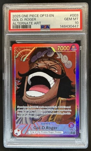 2025 One Piece Carrying On His Will Gol D. Roger Leader #OP13-003 PSA 10