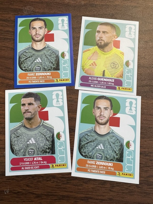 Panini World Cup 2026 Sticker Lot - Algeria Brand New White Stickers