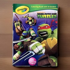 Crayola Teenage Mutant Ninja Turtles Coloring Book w/ Stickers 2013 Nickelodeon