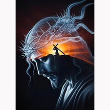 Jesus Diamond Art Kit for Adults 5D DIY Religious Painting Wall Decor Set Set