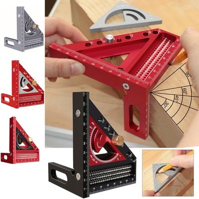 2-in-1 Upgraded 3D Carpenter Multi-Angle Square Protractor Triangle Angle Ruler