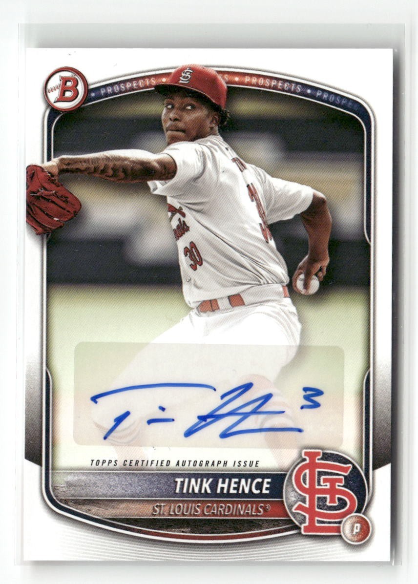 2025 Bowman Prospects Baseball Tink Hence AUTO #BPA-TH - Free S&H!