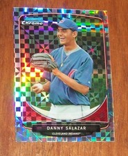 2013 Bowman Chrome Cleveland Indians Danny Salazar Checkerboard Prizm Mini Card