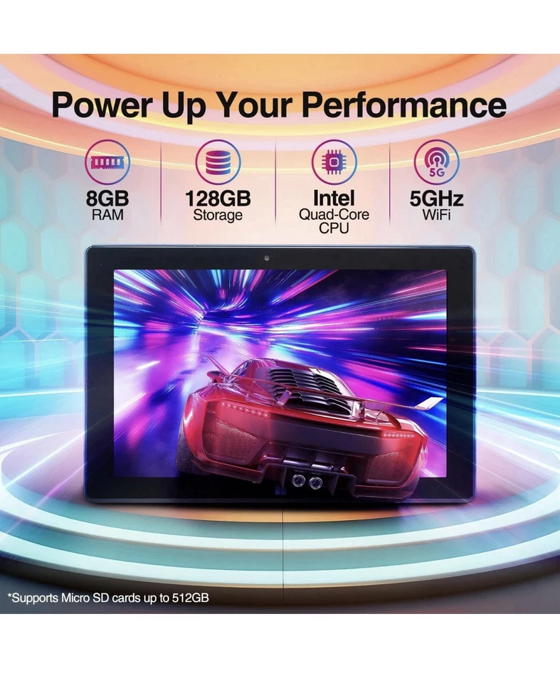 10.1" Windows 11 Tablet PC - FWIN232 Plus Ultra Slim Windows Tablet Computer ... - Image 3 of 4