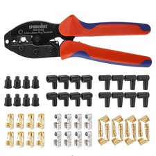 Ratchet Spark Plug Wire Crimping Tool Kit 24pcs Spark Plug Coil Terminalsboots