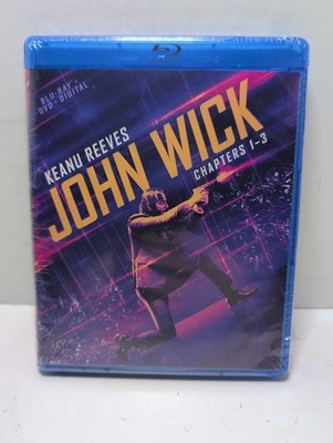 John Wick: Chapters 1-3 (Blu-ray + DVD + Digital) Keanu Reeves Action Movie  NEW