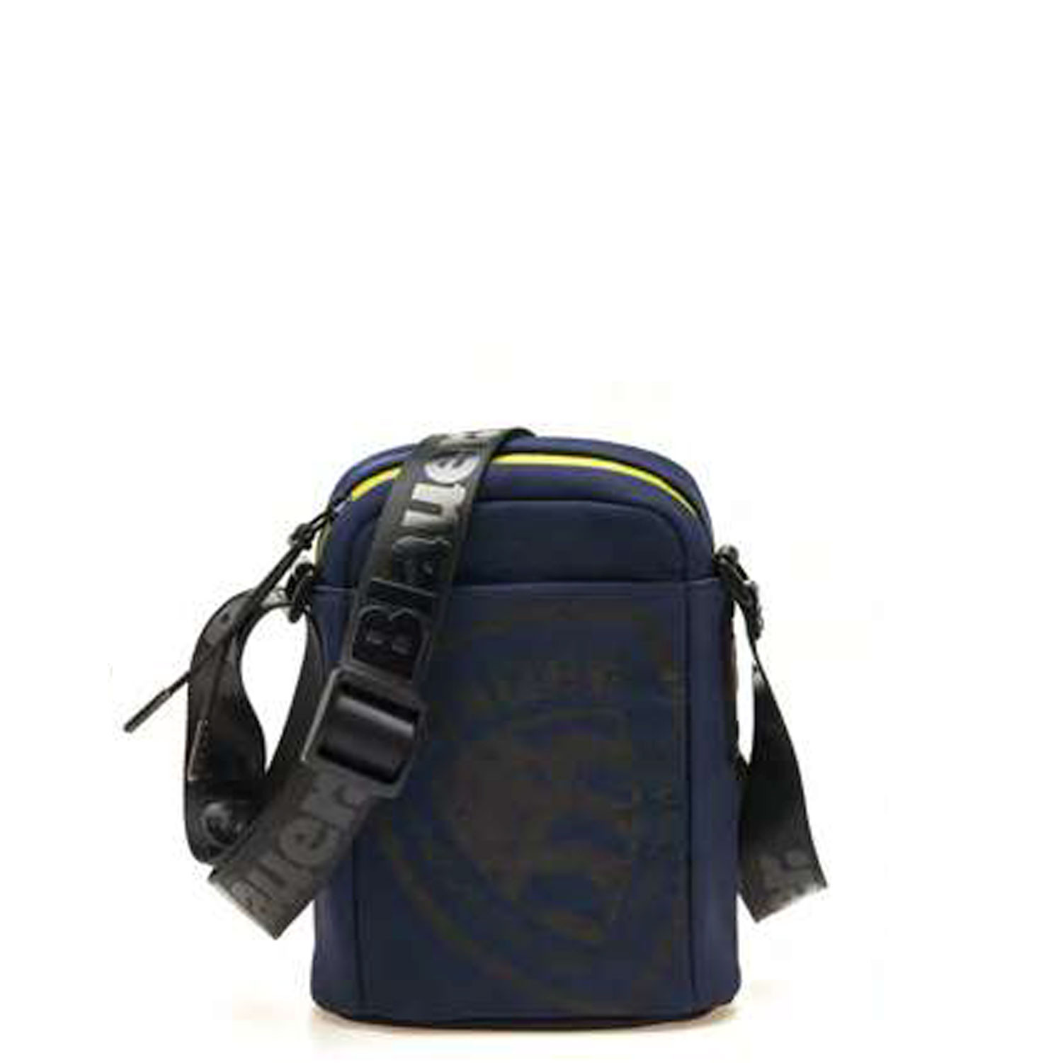 Borsello uomo Tracolla Blauer FRO01 spalla Blu Nav logo zip Borsa Nera crossbody