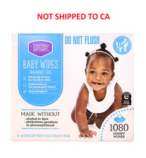 Berkley Jensen Fragrance Free Baby Wipes 1080 Total Count 12 Packs of 90 ct 