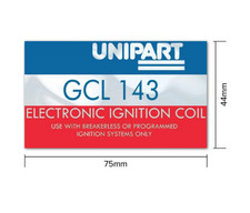 Unipart Ignition Coil label for Rover Mini Cooper and others GCL143...