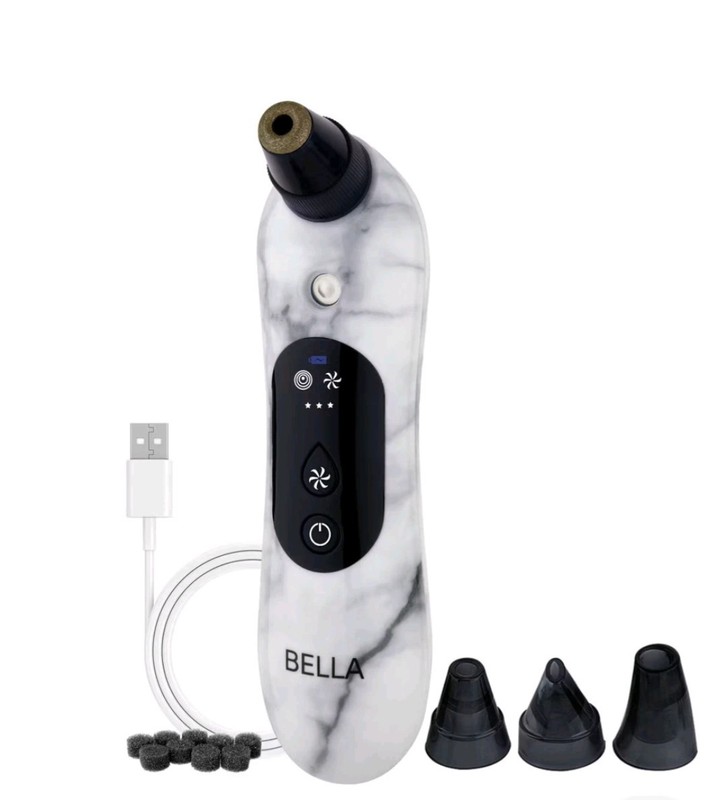 BELLA 3-in-1 Microderm Pore Extractor & Micro Mister White Marble