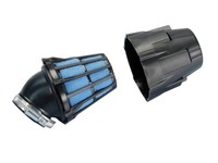 Luftfilter Polini Blue Air Box 37Mm 30° Schwarz-Blau