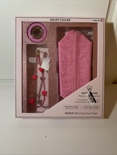 VELVET CAVIAR Phone Accessories Set Travel Bag  Grip  Bracelet - Pink Leopard
