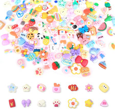 200PCS 3D Stickers Non-Repeating Cute Resin Charm Stickers Kawaii Flatback Charm