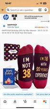 Happypop 38th Birthday Gift Socks Funny For Men Or Women Brand New