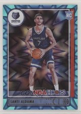 2021-22 Panini NBA Hoops Rookies Teal Explosion Santi Aldama #207 02v3