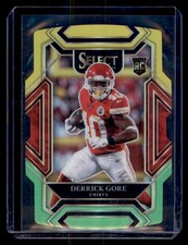 2021 Panini Select #284 Derrick Gore Black and Gold Prizm Die Cut