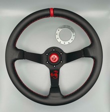 Sportlenkrad Leder Abarth Fiat Alfa Lancia Delta Integrale & Evo 350mm/80mm