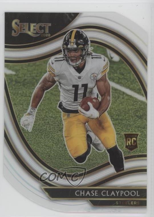 2020 Panini Select Field Level White Prizm Die-Cut Chase Claypool #370 rp9