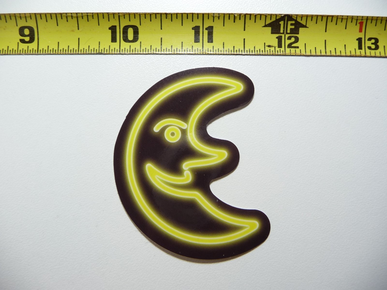 Neon Moon Smile Crescent Sticker Cute Funny Laptop Decal Decor