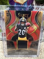 2025 Panini Select -Draft Memorabilia Kaleb Johnson #DSM-KJN Red Prizm (MEM, RC)