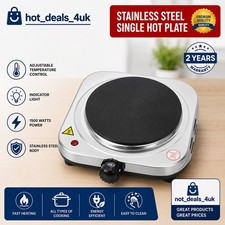 Hot Plate Electric Cooker Single Portable Powerful Table Top Hob 1500W