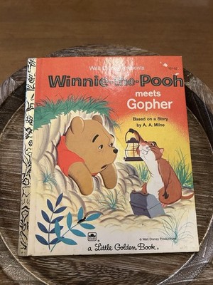 Walt Disney's Winnie the Pooh Meets Gopher Little Golden Book 1965