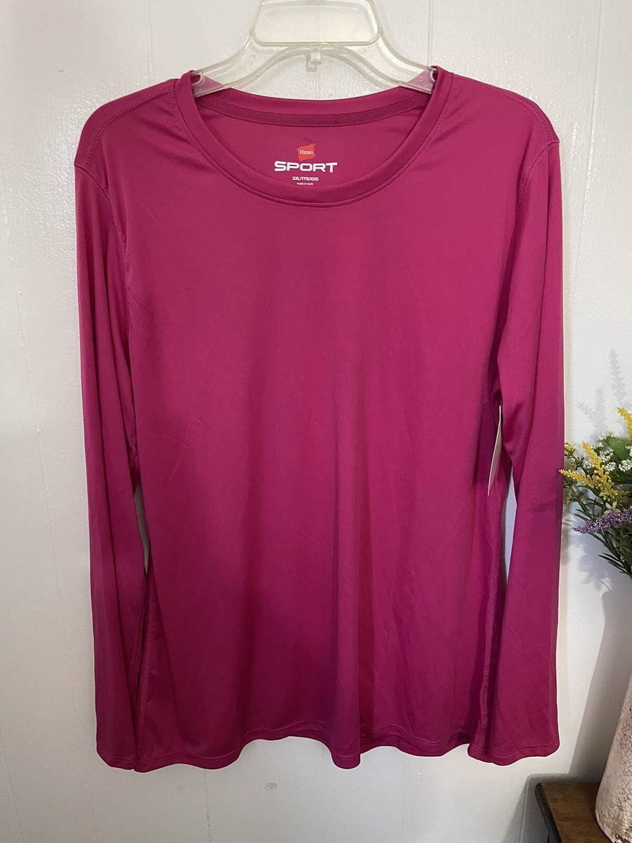 Hanes XXL Hot Punk Sport Active Stretchy Long Sleeve Base Layer