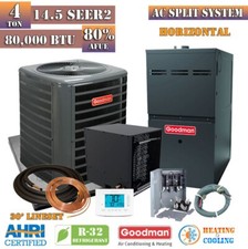 Goodman 4 Ton 14.5 SEER2 AC & Gas Furnace Spl...